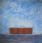 Arndt Tomás, ¡Qué viva la Elbphilharmonie,  H 100 x B 100 Oil on canvas, © Arndt Tomás