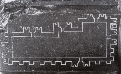 Project for the fortification of the city of Eninnu engraved on a diorite statue of Gudea and known as "The architect and his project" (about 2100 BC), Louvre Museum.