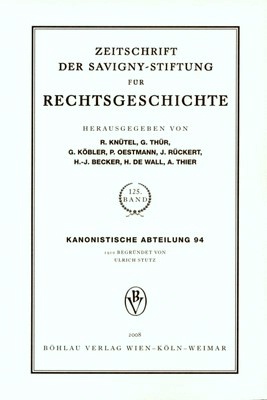 Zeitschrift der Savigny-Stiftung für Rechtsgeschichte (ZRG). Jg. 94. Kanonistische Abteilung. Wien: Böhlau 2008; ISBN dieser Ausgabe: 978-3-205-77846-2; VI, 379 Seiten