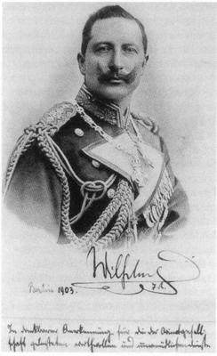 Kaiser Wilhelm II., photo with personal dedication to James Simon. Source: "James Simon", Sammler und Maezen. Staatliche Museen zu Berlin, 2001.