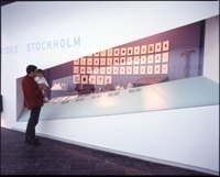 Display case in the axes on the subterranean level of the Libeskind Building © Jewish Museum Berlin, photo: Hans Grunert