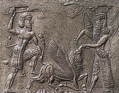 8. Il grande dio sumero Enlil (a destra) proteggeva i traffici carovanieri e, per questo, veniva anche chiamato "Mercante della Terra Spaziosa"; ibid., pg 17.