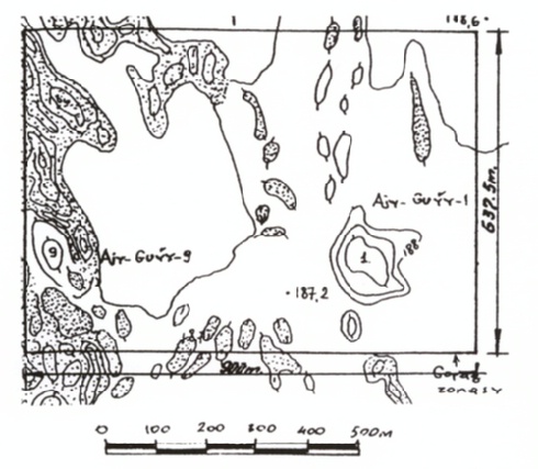 Survey map of the archaeological concession in Adji Kui.