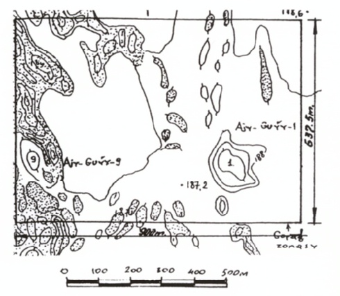 Mappa catastale della concessione archeologica in Adji Kui.