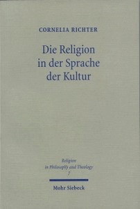 Richter, Cornelia: Die Religion in der Sprache der Kultur. Schleiermacher und Cassirer - Kulturphilosophische Symmetrien und Divergenzen. Mohr Siebeck Verlag, Tübingen 2004. X, 325 Seiten ( Religion in Philosophy and Theology / 7). ISBN 978-3-16-148160-4 fadengeheftete Broschur