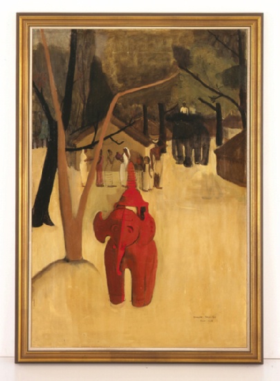 Amrita Sher-Gil, "Red Clay elephant"(1938)