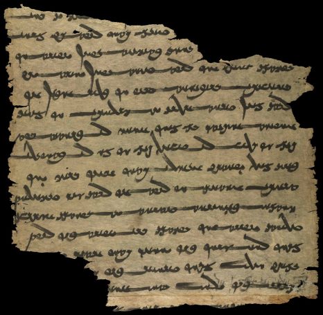 Abb. 4 Fragment of Sogdian story of Rustam and the Demons, ca. 9th century CE. -  The British Library, London. Or. 8212/81 Recto.