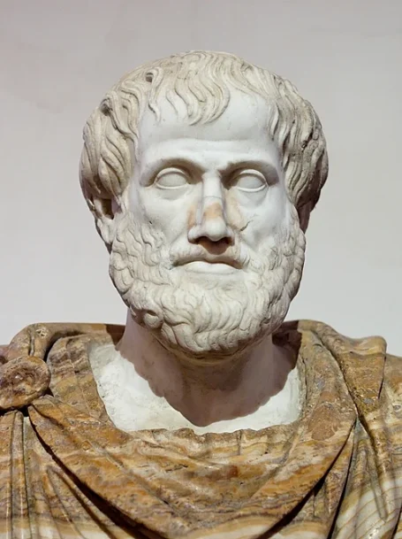 Büste von Aristoteles. Marmor. Römische Kopie nach dem griechischen Bronze-Original von Lysippos, um 330 vor Chr. 
