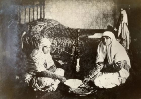 Two Jewish women sharing food, late 19th Century, Antoin Sevruguin- The Nelson Collection of Qajar Photography Two Jewish women sharing food, late 19th Century, Antoin Sevruguin- The Nelson Collection of Qajar Photography