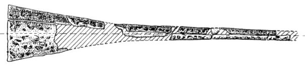 Abb 3.: Trompete aus Tempel IID, Musawwarat es Sufra (aus Hintze 1962: 455).