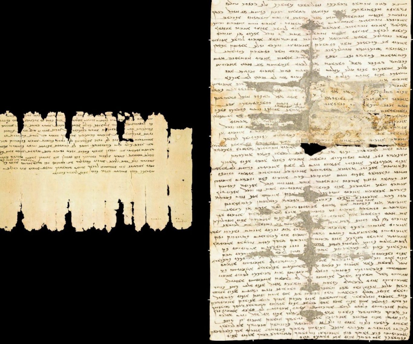 Abb. 4 Sogdian Ancient Letters 1 and 2, rectos Ancient Sogdiana, 312 or 313 CE Ink on paper; H. 42 × W. 24.3 cm.