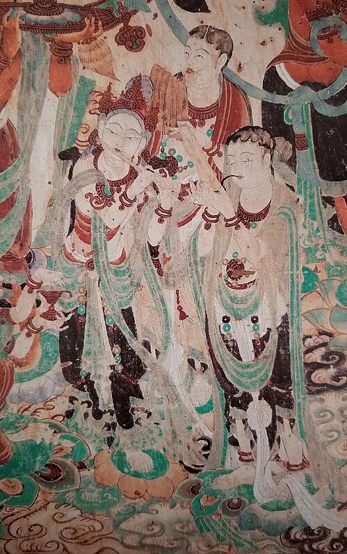 Mogao-Grotten, Höhle 159, Musiker (616–907 n. Chr.) – unbekannter Maler, mittlere Tang-Dynastie, 
618 bis 907 n. Chr.  