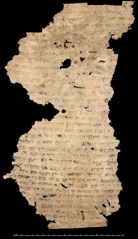 Judeo-Persian letter from Dandan-Uiliq,  300 to 900 CE - verso -  Or.8212/166 manuscript - courtesy: The International Dunhuang Programme
